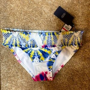 NWT (XS/S) M? Tommy Hilfiger smock ruffle hip hugger waistband full back bottoms